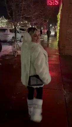🧊 Brrr Cold Night! Nipples Rock Hard & Tits Out Public Flash 🔥