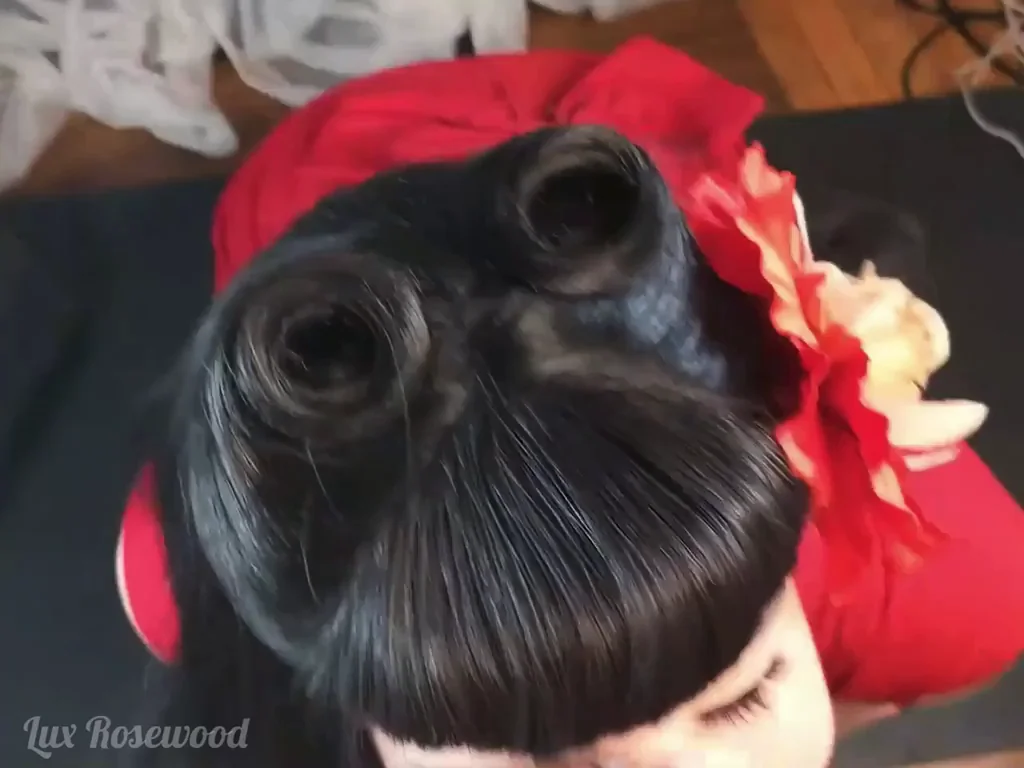Victory Rolls Turned Cum Target 💦👅 Pinup Babe's Messy Facial Feast