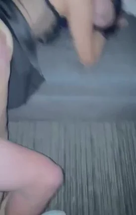 Stretched in front of her bf