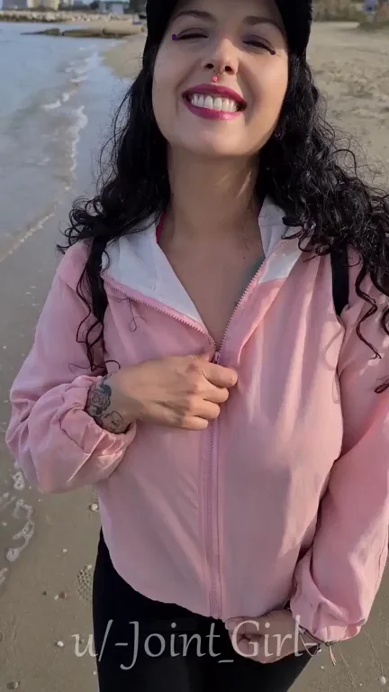 Beach Tittydrop Slut Begs for Public Titfuck - Zero Fucks Given (OC)