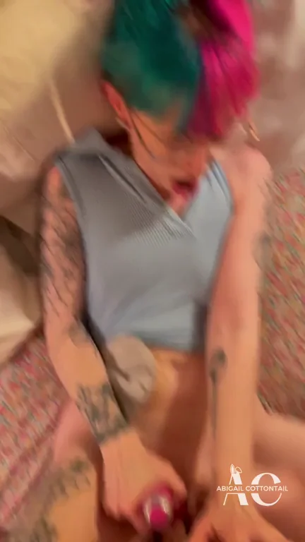 Daddy's Pink-Haired Slut Gets Pussy Pounded & Bred 🍆💦👅