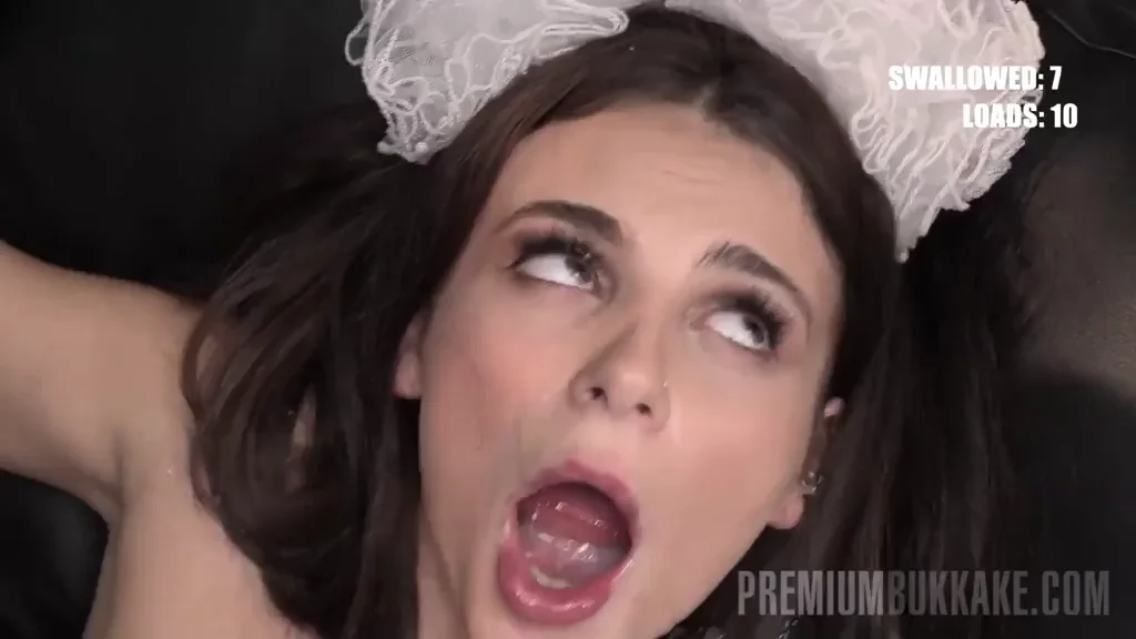 Kate Rich covered in cum