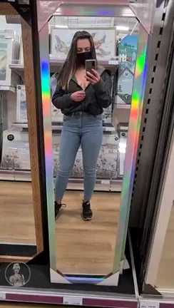 🔥 [OC] Slut Testing the Store Mirror Tease 😈