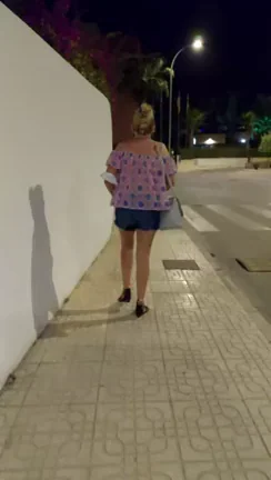 I love a flashing dare - take my shorts off and walk home! with no panties on either!