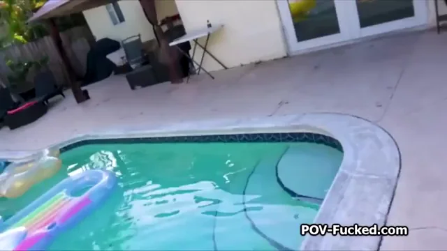 🔥 Mina Moon's Poolside Dick Draining by Busty Asian Slut 💦🍆