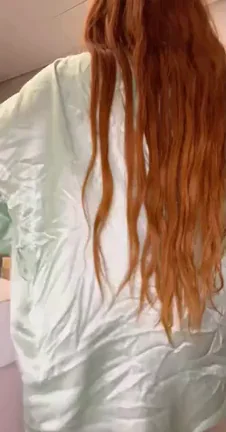 I love the way this green thong pairs with my hair