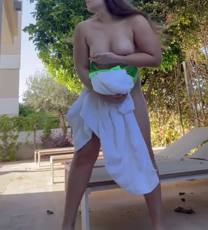 Slutty Pool Tease: Tits Out in Public Splash Zone