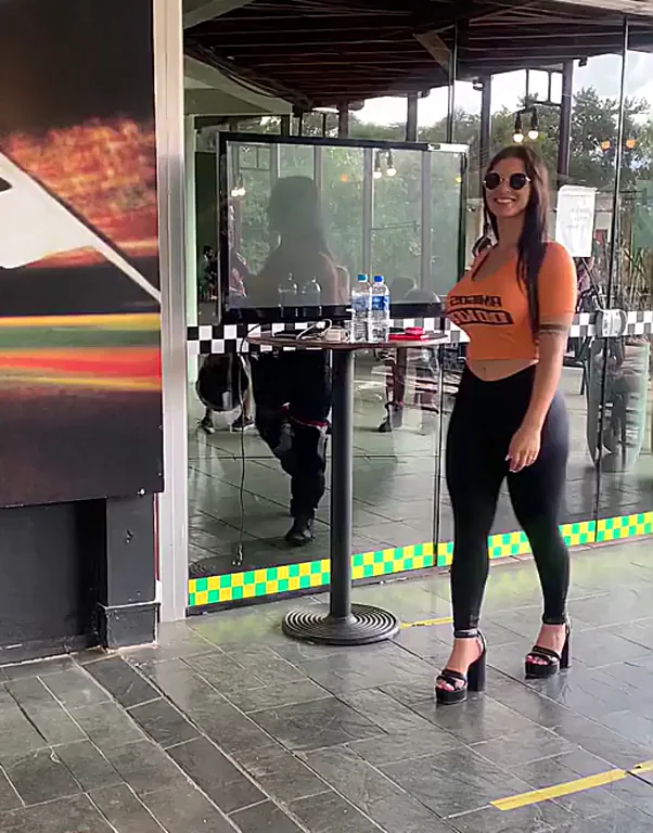Busty Babe Parades Her Massive Tits in Public 😈🍈🍈