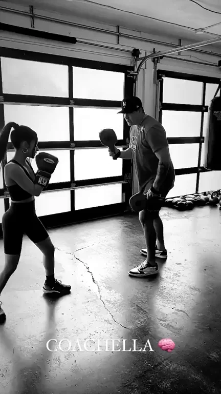 Becky G boxing training