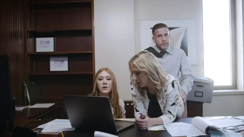 Bored Office Slut Ignores Your Loser Ass for Her Laptop