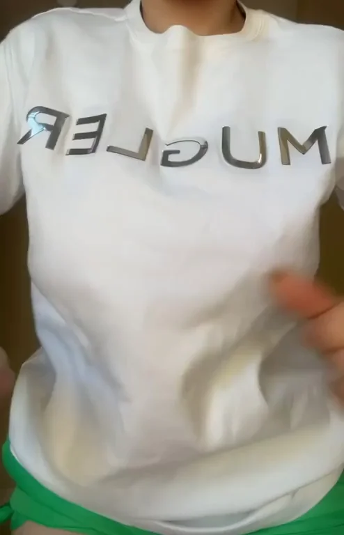 🍈 Massive Natural Tits Busting Out of Tight T-Shirt 😍