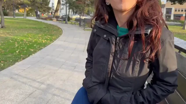 Just an average day with some light nipple play in the park [gif]