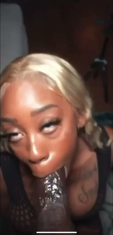 She looks so pretty with a fat sloppy cock I'm her mouth 😁