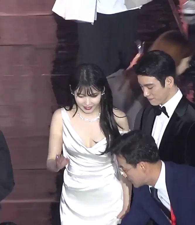 IU's Slutty Red Carpet Tease: Gown-Dripping Kpop Temptation