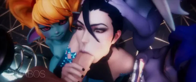 Kai'Sa Slobbering on Gribabos' Fat Cock 😈💦 (Evilaudio 3D Rule34)