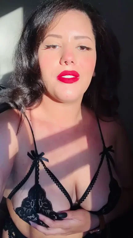 Voluptuous Vixen Teases: 'Want a Taste of These Juicy Tits?'