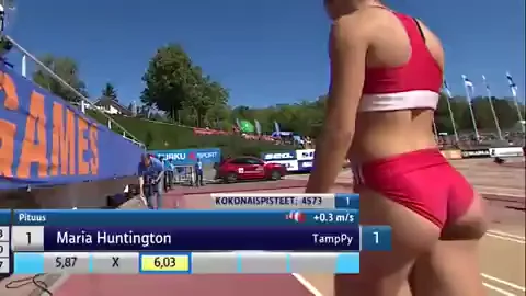 Maria Huntington's Juicy Red Ass 🍑 Ohlympics Booty Bounce 🔥