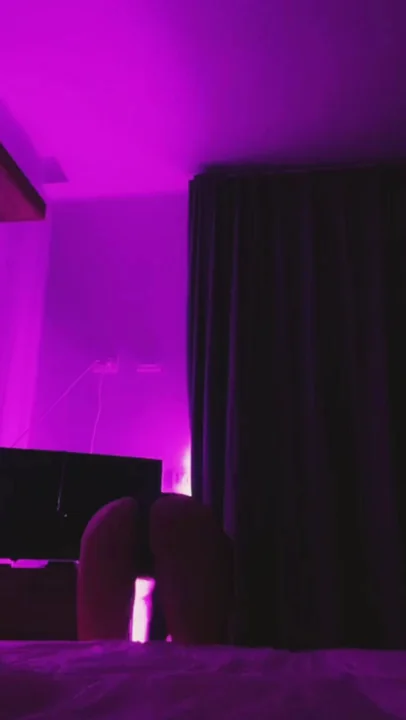 Guess My Slutty Playlist? Purple Glow Tease with Juicy Ass & Tits 🍆🎶💜