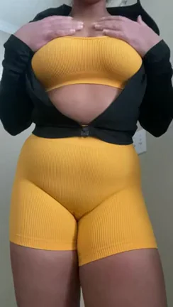 Do you like how they bust out of this sports bra?