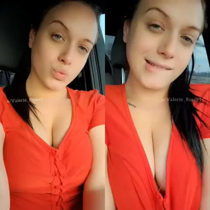 Daily Titty Tease in Red 😘🍒