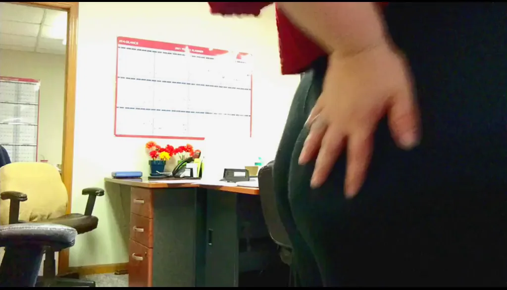 Being alone in the office brings my inner slut out