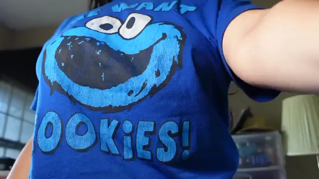 Naughty Wife Shares Her Cookie Monster Tits & Teases Pussy Snack