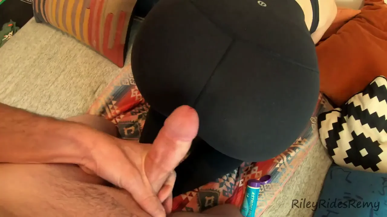 Cumming all over his human fuck doll in Lululemon Yoga pants!!