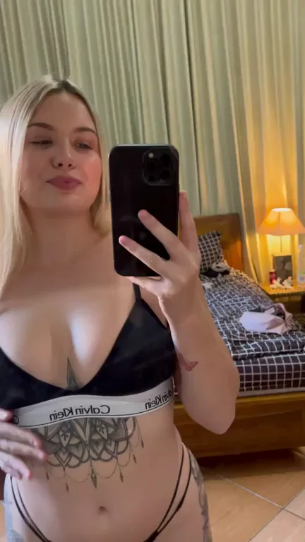Blonde Bombshell's Perky Pierced Titty Drop Tease