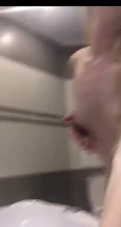 Blonde Slut Plays Dirty in the Bathroom