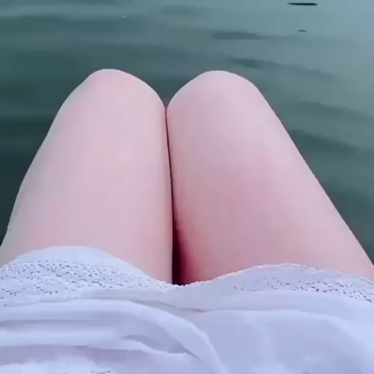 Lonely Birthday Teen Flashes Pink Thighs by the Lake