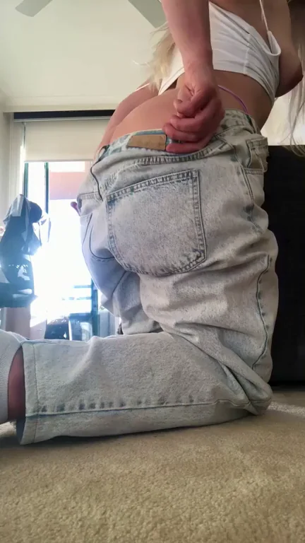 Jeans Tease Unleashes Massive Booty Surprise