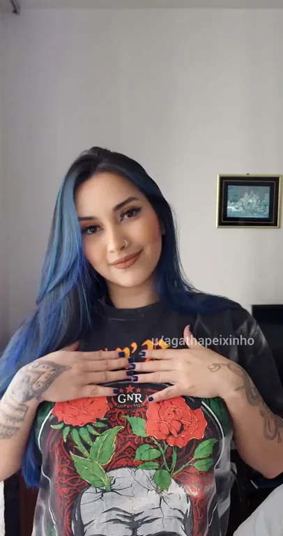 Blue-Haired Slut's Boob Medicine Dose 💊🍈🍈