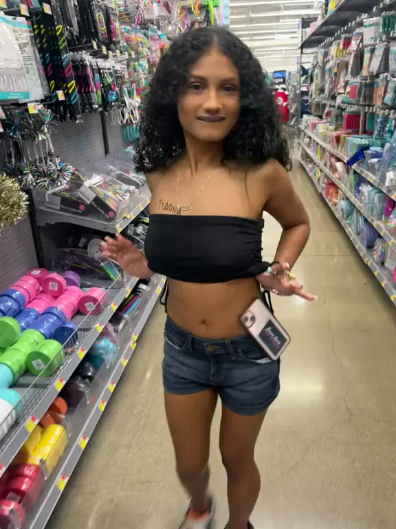 Party Aisle Tit Flash: Brunette Slut Turns Store into Her Playground 😈