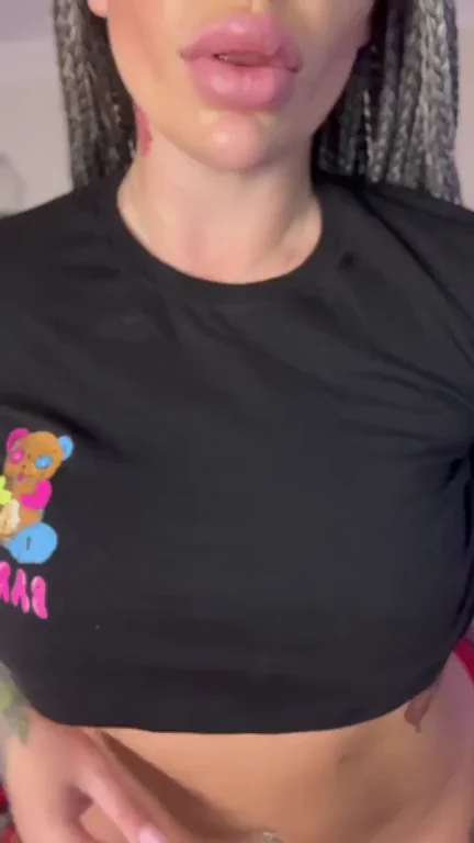 I will let you suck my tits if you say please.