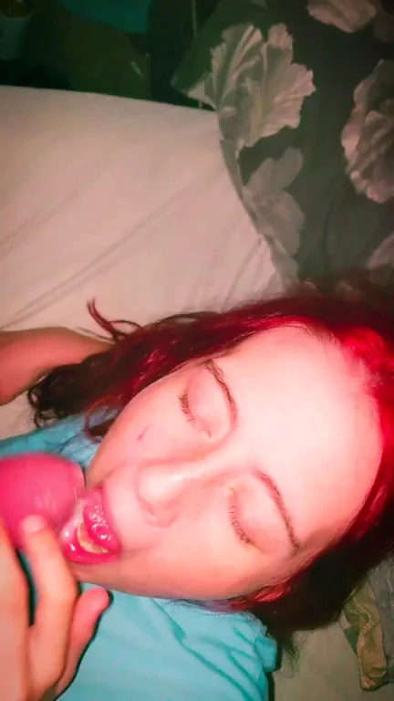 Slut Licks Up Every Cum Drop