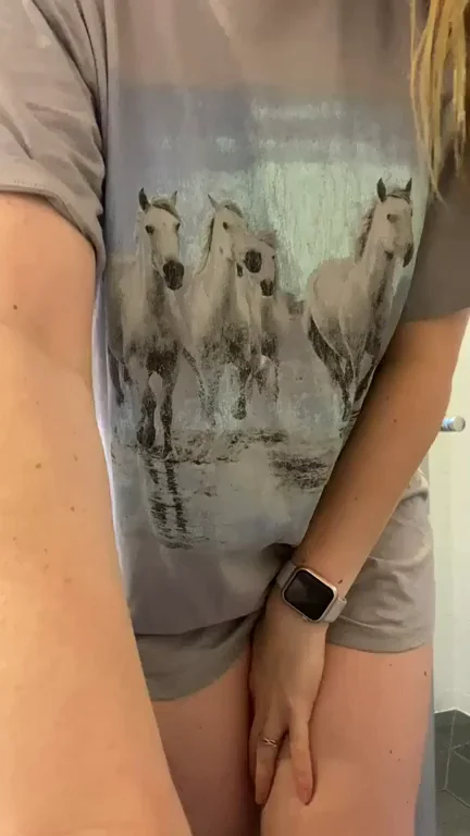 Fancy Catching Me Nude in My Horse Tee? 😏🍑
