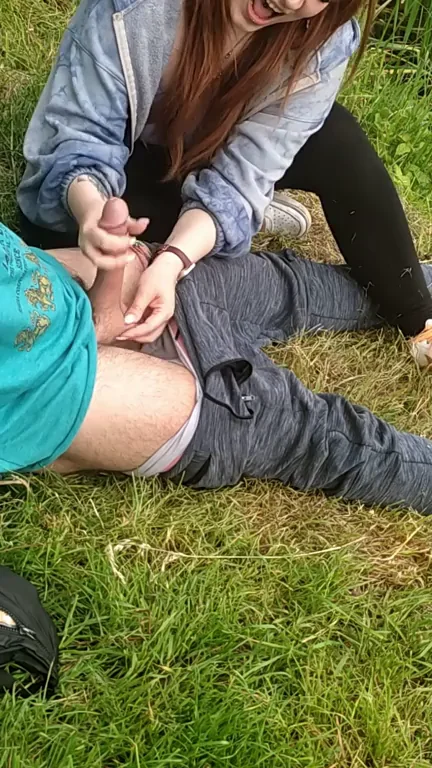 i milked his cum out in the park