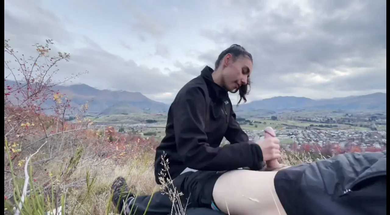 Trailside Cock Hunger: Teen Slut Devours BF's Fat Dick Outdoors