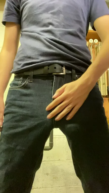 I got so horny at work I had to flash my cock quick [M]