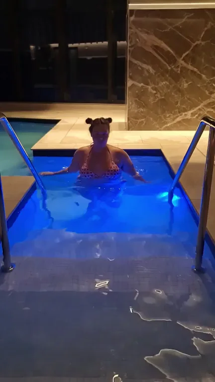 Thick Pool Tease: Dive into Her Juicy Curves?