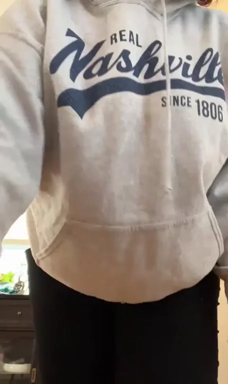 Love wearing big sweatshirts because what's underneath is such a surprise when I take it off