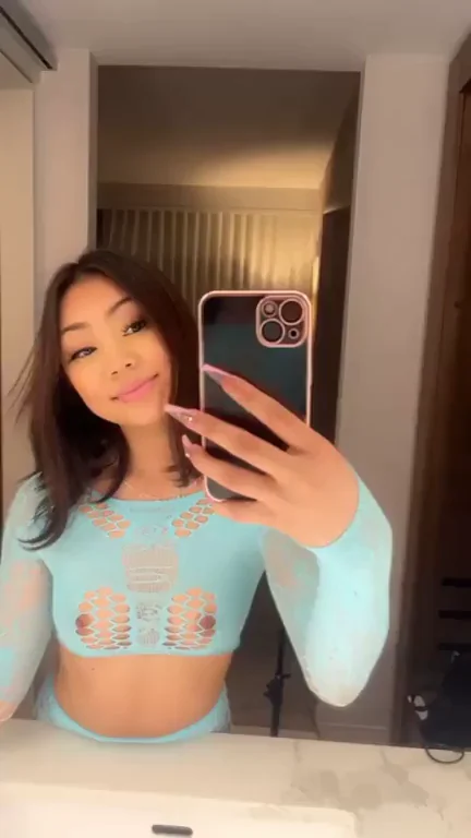 Craving My Tiny Nipples? 😘👅 Petite Tease in Sheer Top