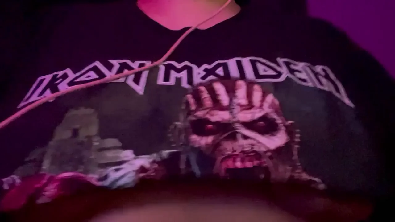 Fill My Saggy Tits in Iron Maiden Tee 😈💦