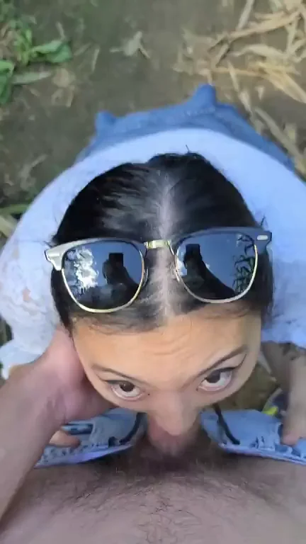 Sunglass Slut Ditches Air for Throat-Fucking Dick Dive