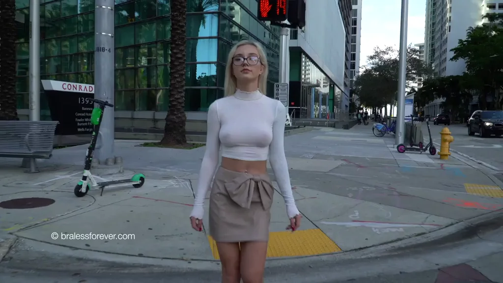 Candid braless