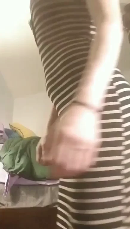 Thirsty Thursday Piss Gush from Slutty Striped Dress Chick