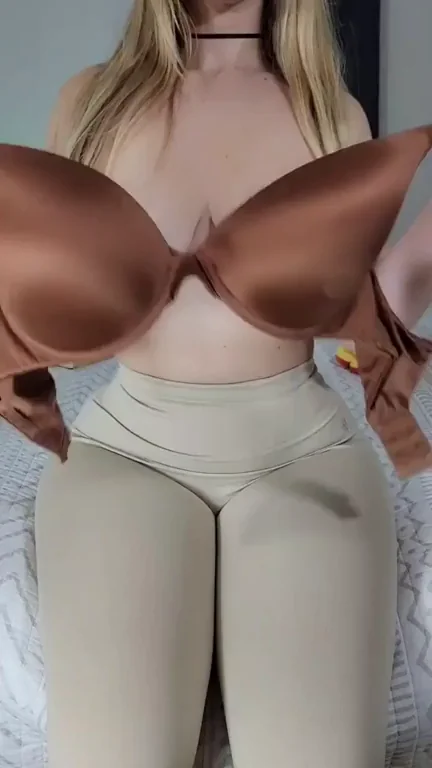 Curvy Blonde Bombshell Flaunts Massive Tits and Thick Ass in Lingerie Tease
