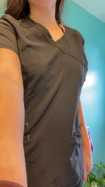 Nurse Slut's Lacy Bodysuit Tease Under Scrubs? 😈👩‍⚕️💋
