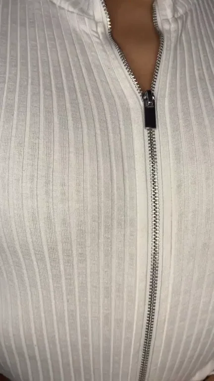 Daddy's Naughty Daughter Teasing Tits in Zip Hoodie 🥺🍒🔥