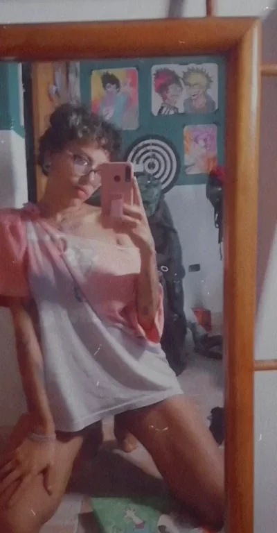 Skinny Latina Tease: Glasses Geek Flashing Wet Pussy in Nerd Den